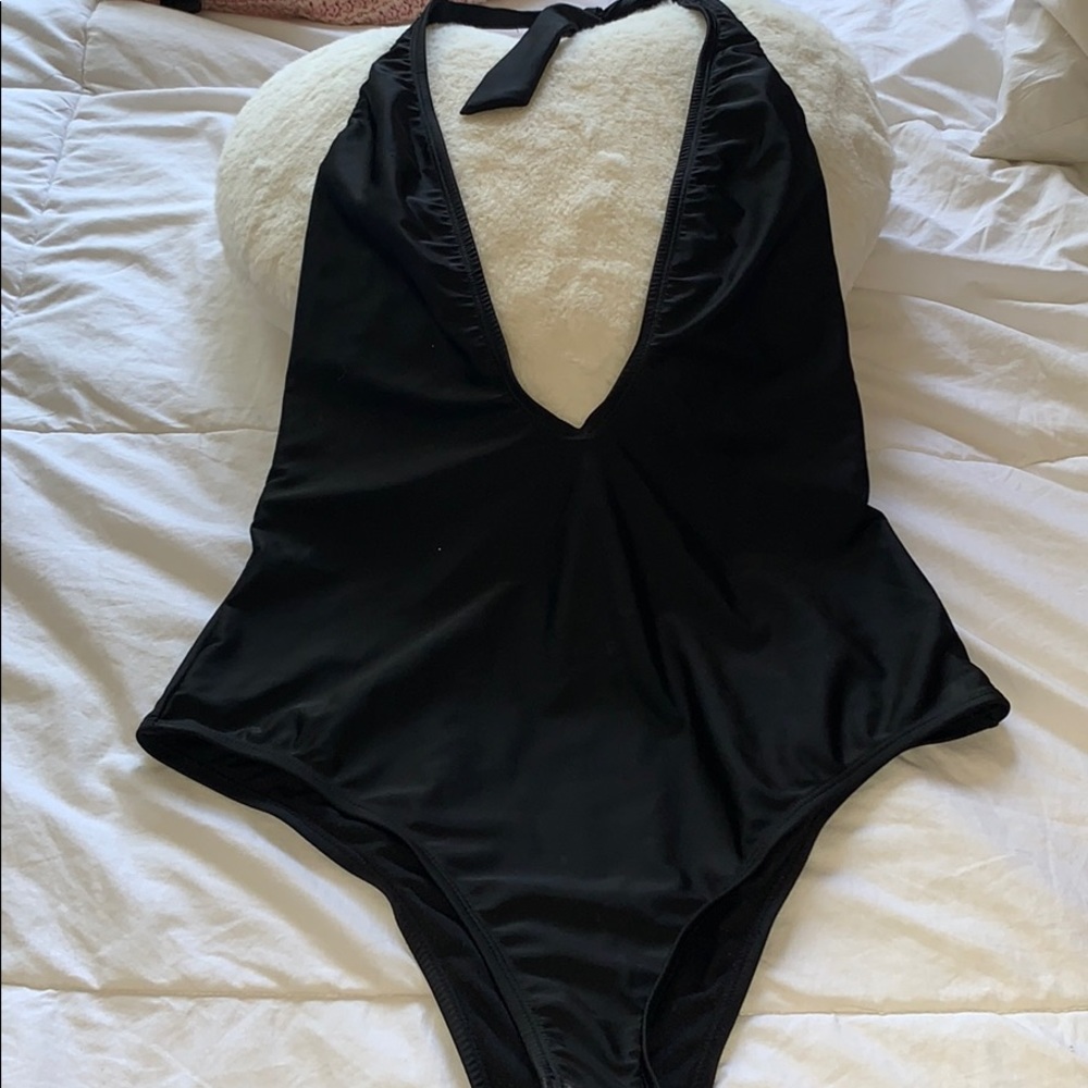 Black one piece swimsuit